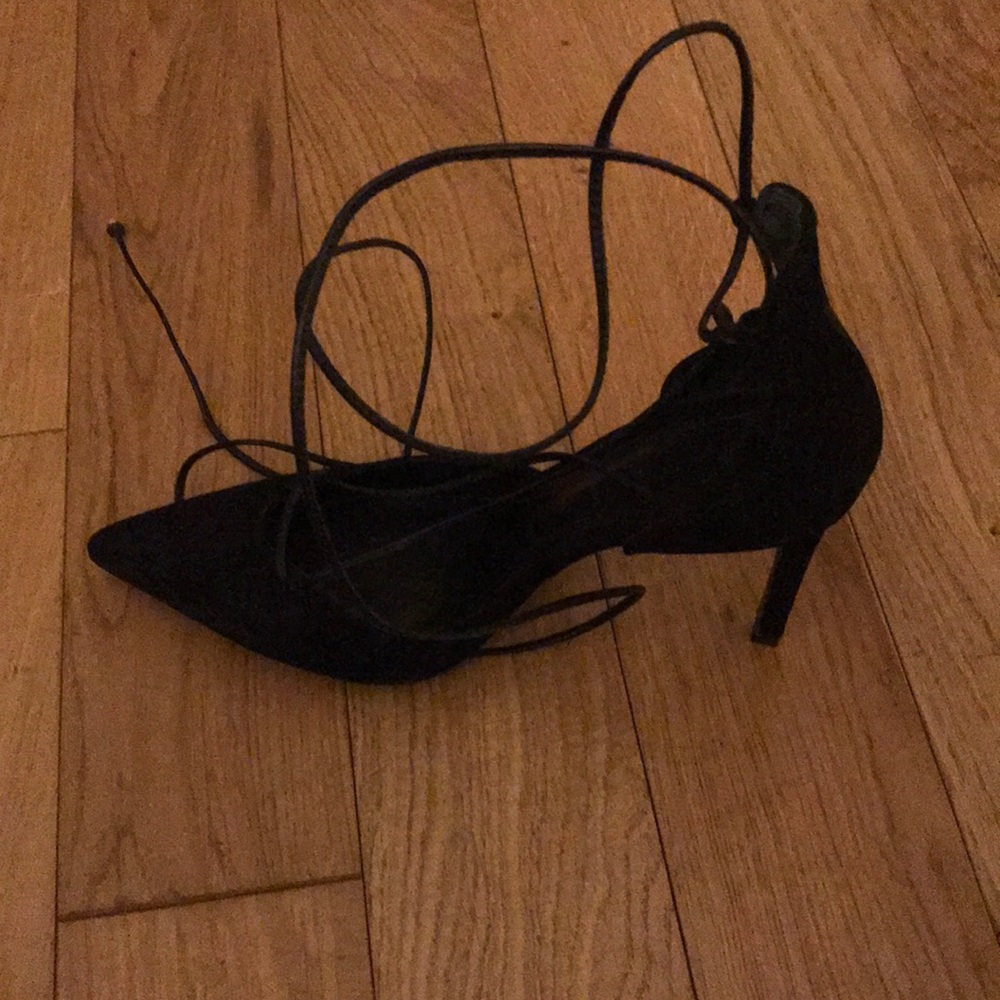 Black Schutz Lace Up Black Pumps